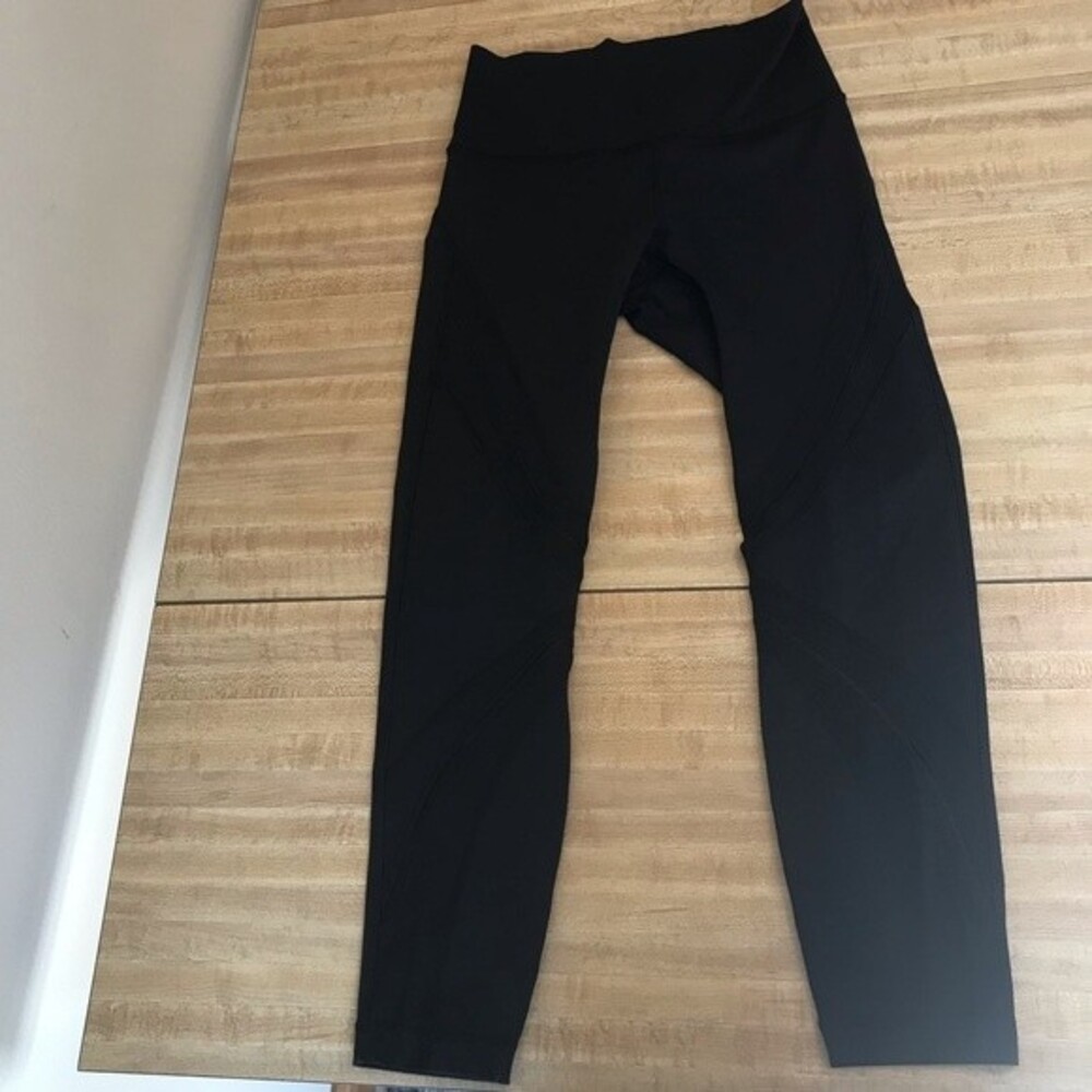 LULULEMON Leggings High Times Special Edition Metta Mesh Panels Black 7/8 Length - Picture 5 of 15